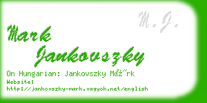 mark jankovszky business card